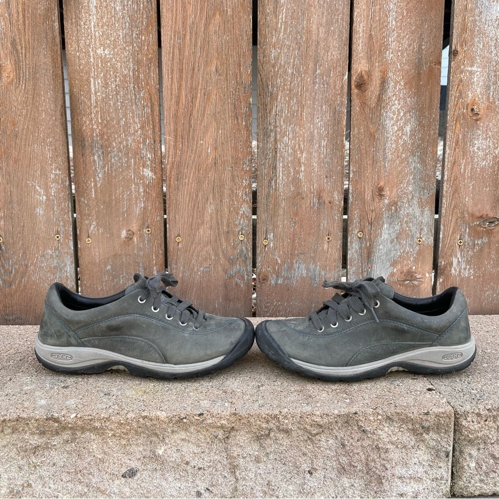 KEEN Women’s Gray Presido‎ Leather Low Top Sneaker Shoes Size 6 - Picture 9 of 12